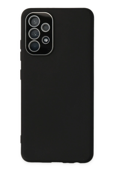 Newface Samsung Galaxy A33 5G Kılıf Lansman Glass Kapak - Siyah resmi