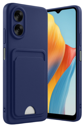 Newface Oppo A38 Kılıf Kelvin Kartvizitli Silikon - Lacivert resmi