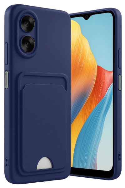 Newface Oppo A38 Kılıf Kelvin Kartvizitli Silikon - Lacivert resmi