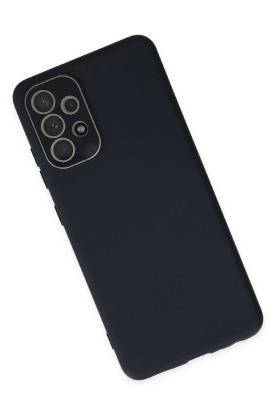 Newface Samsung Galaxy A33 5G Kılıf Lansman Glass Kapak - Lacivert resmi