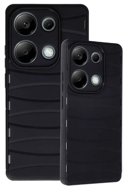 Newface Xiaomi Redmi Note 13 Pro 4G Kılıf Bibercas Silikon Kapak - Siyah resmi