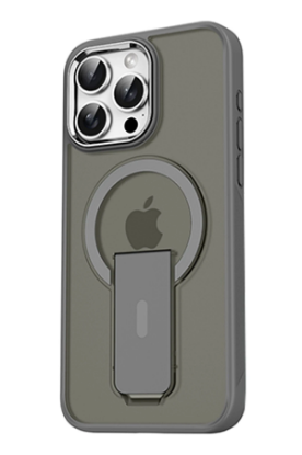 Newface iPhone 14 Pro Tork Magsafe Standlı Kapak - Titan Gri resmi