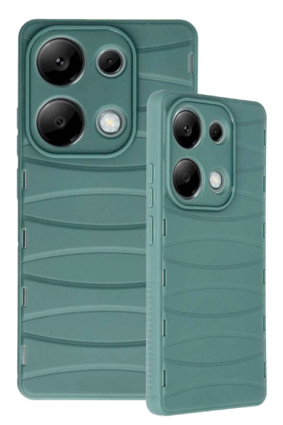 Newface Xiaomi Redmi Note 13 Pro 4G Kılıf Bibercas Silikon Kapak - Koyu Yeşil resmi