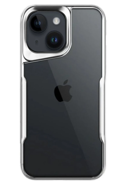 Newface iPhone 14 Kılıf Boyi Silikon Kapak - Gümüş resmi