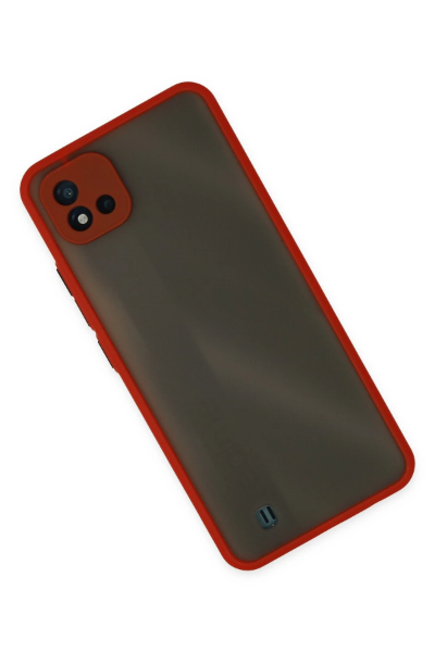 Newface Realme C11 2021 Kılıf Montreal Silikon Kapak - Kırmızı resmi
