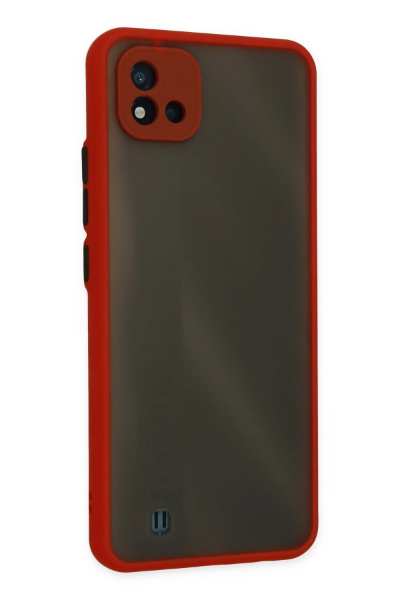 Newface Realme C11 2021 Kılıf Montreal Silikon Kapak - Kırmızı resmi