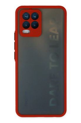 Newface Realme 8 Kılıf Montreal Silikon Kapak - Kırmızı resmi