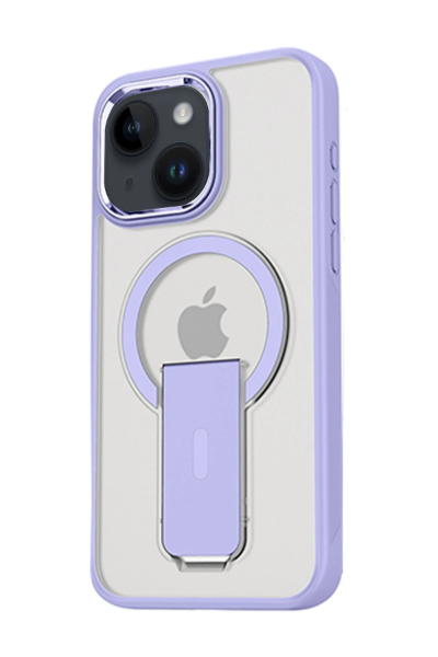 Newface iPhone 15 Tork Magsafe Standlı Kapak - Lila resmi