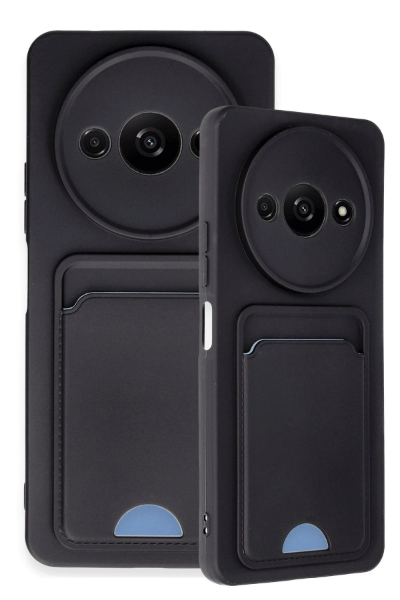 Newface Xiaomi Redmi A3 4G Kılıf Kelvin Kartvizitli Silikon - Siyah resmi
