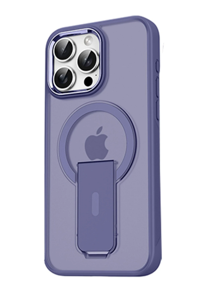Newface iPhone 15 Pro Tork Magsafe Standlı Kapak - Derin Mor resmi