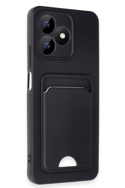 Newface Realme Note 50 4G Kılıf Kelvin Kartvizitli Silikon - Siyah resmi