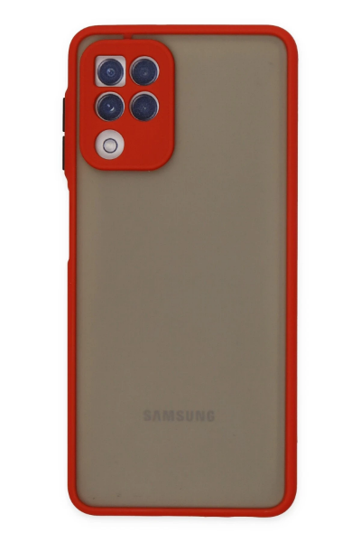 Newface Samsung Galaxy A22 Kılıf Montreal Silikon Kapak - Kırmızı resmi