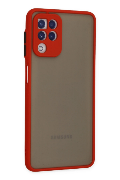 Newface Samsung Galaxy A22 Kılıf Montreal Silikon Kapak - Kırmızı resmi