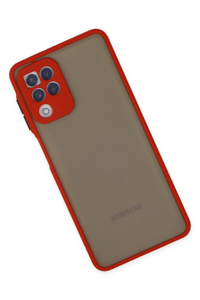 Newface Samsung Galaxy A22 Kılıf Montreal Silikon Kapak - Kırmızı resmi