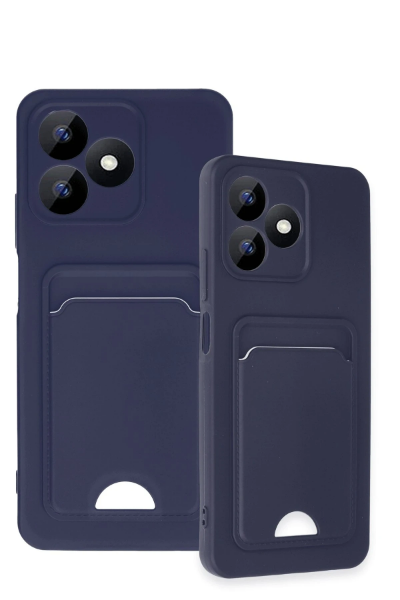 Newface Realme Note 50 4G Kılıf Kelvin Kartvizitli Silikon - Lacivert resmi