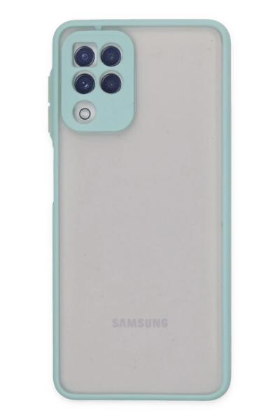 Newface Samsung Galaxy A22 Kılıf Montreal Silikon Kapak - Turkuaz resmi