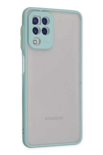 Newface Samsung Galaxy A22 Kılıf Montreal Silikon Kapak - Turkuaz resmi