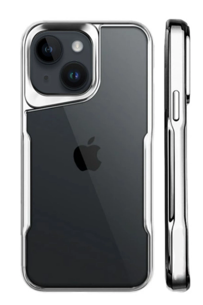 Newface iPhone 15 Kılıf Boyi Silikon Kapak - Gümüş resmi