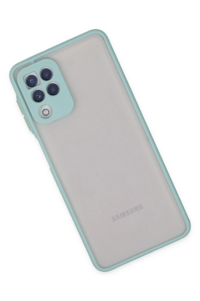 Newface Samsung Galaxy A22 Kılıf Montreal Silikon Kapak - Turkuaz resmi