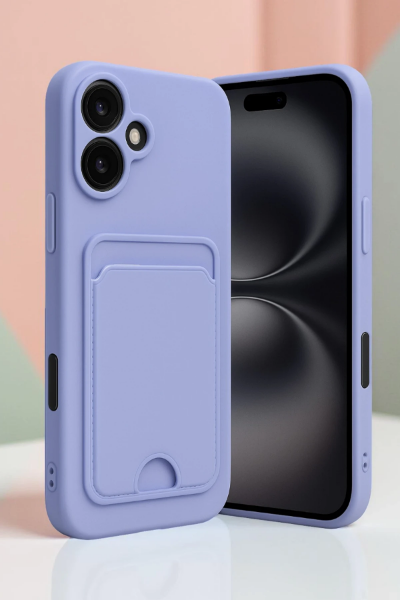Newface iPhone 16 Kılıf Kelvin Kartvizitli Silikon - Siyah resmi