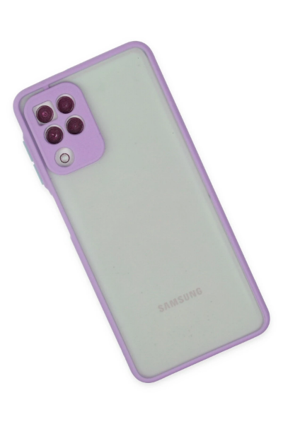 Newface Samsung Galaxy A22 Kılıf Montreal Silikon Kapak - Mor resmi