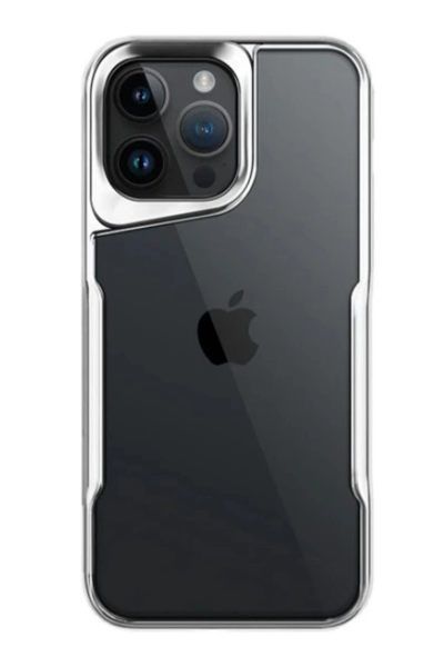 Newface iPhone 15 Pro Kılıf Boyi Silikon Kapak - Gümüş resmi