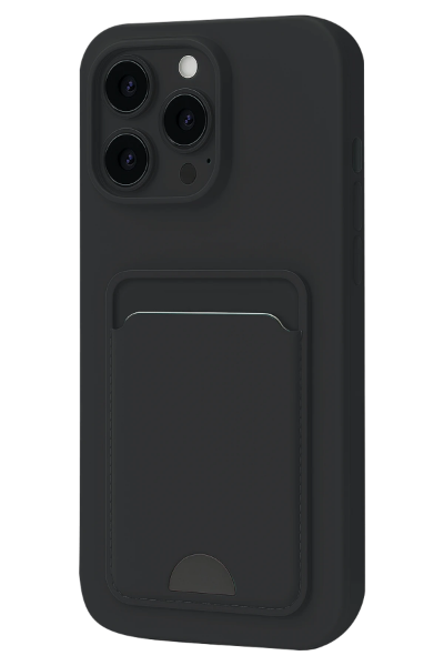 Newface iPhone 16 Pro Max Kılıf Kelvin Kartvizitli Silikon - Siyah resmi