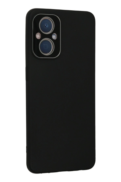 Newface Oppo Reno 7 Lite Kılıf Lansman Glass Kapak - Siyah resmi