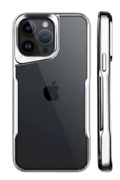 Newface iPhone 15 Pro Kılıf Boyi Silikon Kapak - Gümüş resmi