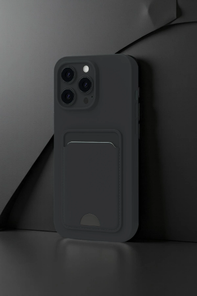 Newface iPhone 16 Pro Max Kılıf Kelvin Kartvizitli Silikon - Koyu Yeşil resmi