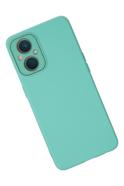 Newface Oppo Reno 7 Lite Kılıf Lansman Glass Kapak - Turkuaz resmi
