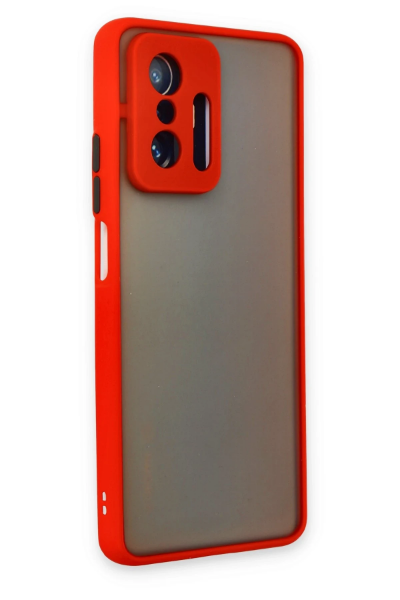 Newface Xiaomi Mi 11T Pro Kılıf Montreal Silikon Kapak - Kırmızı resmi