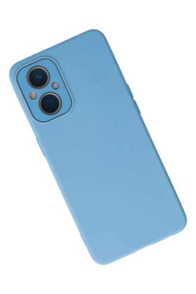 Newface Oppo Reno 7 Lite Kılıf Lansman Glass Kapak - Mavi resmi