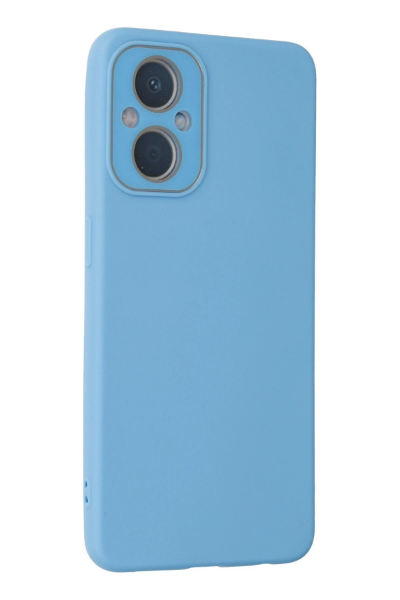 Newface Oppo Reno 7 Lite Kılıf Lansman Glass Kapak - Mavi resmi