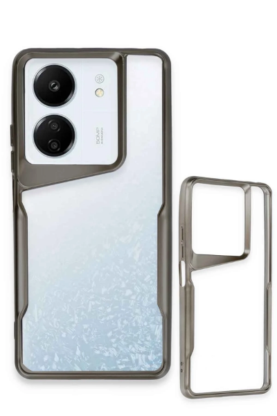 Newface Xiaomi Redmi 13C Kılıf Boyi Silikon Kapak - Siyah resmi