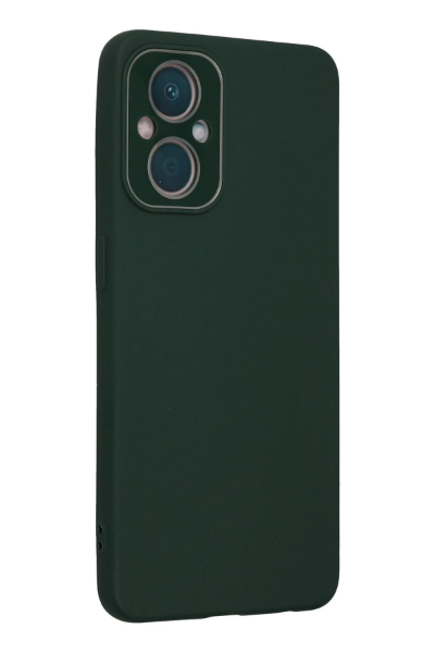 Newface Oppo Reno 7 Lite Kılıf Lansman Glass Kapak - Koyu Yeşil resmi