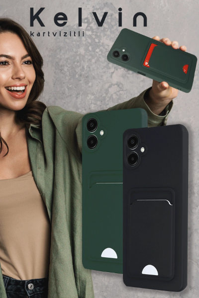 Newface Samsung Galaxy S24 FE Kılıf Kelvin Kartvizitli Silikon - Siyah resmi
