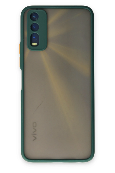 Newface Vivo Y11S Kılıf Montreal Silikon Kapak - Yeşil resmi