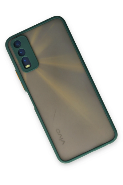 Newface Vivo Y11S Kılıf Montreal Silikon Kapak - Yeşil resmi