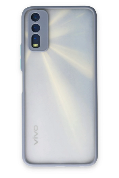Newface Vivo Y11S Kılıf Montreal Silikon Kapak - Gri resmi