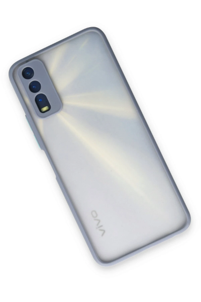 Newface Vivo Y11S Kılıf Montreal Silikon Kapak - Gri resmi
