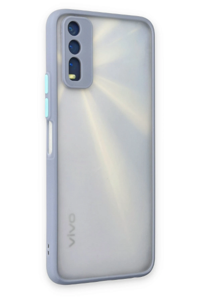 Newface Vivo Y11S Kılıf Montreal Silikon Kapak - Gri resmi