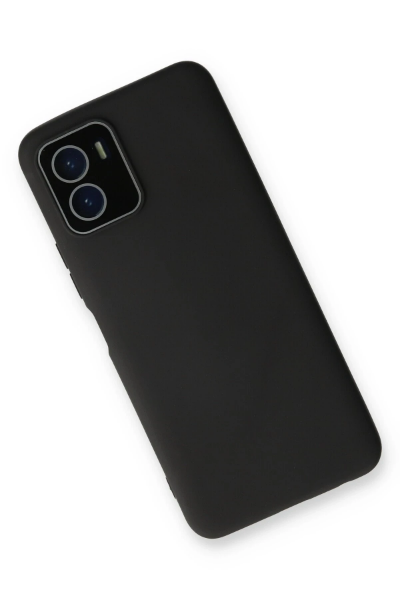 Newface Vivo Y15S Kılıf Lansman Glass Kapak - Siyah resmi