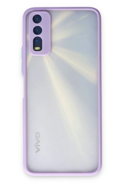 Newface Vivo Y11S Kılıf Montreal Silikon Kapak - Mor resmi