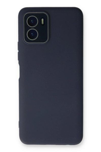 Newface Vivo Y15S Kılıf Lansman Glass Kapak - Lacivert resmi