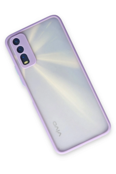Newface Vivo Y11S Kılıf Montreal Silikon Kapak - Mor resmi