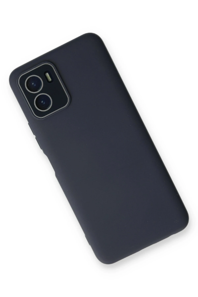 Newface Vivo Y15S Kılıf Lansman Glass Kapak - Lacivert resmi