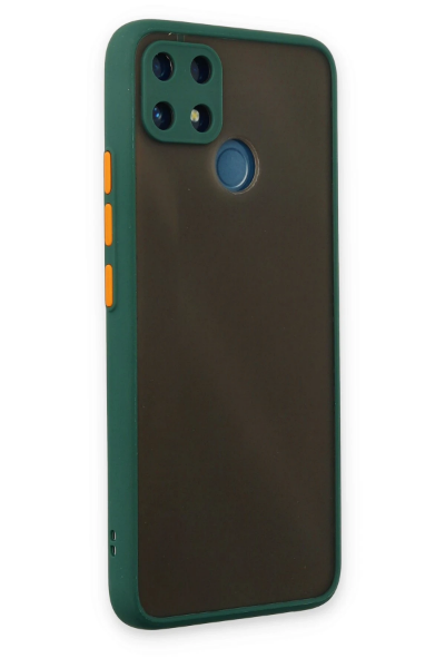 Newface Realme C25 Kılıf Montreal Silikon Kapak - Yeşil resmi