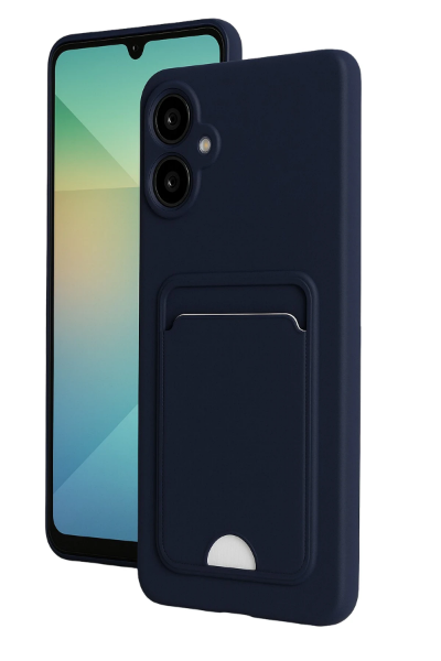 Newface Samsung Galaxy A06 Kılıf Kelvin Kartvizitli Silikon - Lacivert resmi