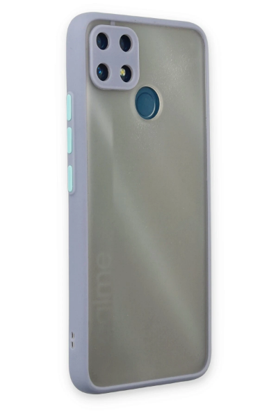Newface Realme C25 Kılıf Montreal Silikon Kapak - Gri resmi